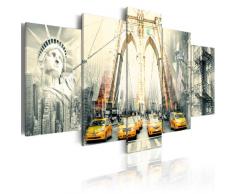 murando - Bilder 200x100 cm - Leinwandbilder - Fertig Aufgespannt - Vlies Leinwand - 5 Teilig - Wandbilder XXL - Kunstdrucke - Wandbild - New York 020111-21
