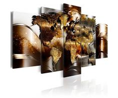 murando - Acrylglasbild Abstrakt 100x50 cm - 5 Teilig - Glasbilder - Wandbilder XXL - Wandbild - Bilder - Weltkarte Abstrakt k-A-0017-k-n