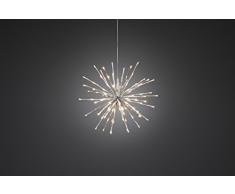 Konstsmide 2896-202 LED Lichterball weiß / für Außen (IP44) / VDE geprüft / 24V Außentrafo / 120 warm weiße Dioden / transparentes Kabel