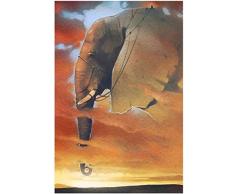 HGDSG Digitale Malerei Tier Elefant Dekoration Erwachsene Kinder ältere Menschen ältere Anfänger Leinwand DIY Ölgemälde Kit 40 * 50cm Zoll (Rahmenlos) Painting Landscape