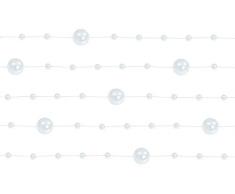 6,5 m Perlengirlanden Perlweiß - Perlengirlande Dekoschnur Perlenkette