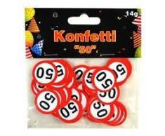 Trendagentur KEPPLINGER Streudeko zum 50. Geburtstag - Kunststoff Dekostreu Bedruckt mit Verkehrsschild Zahl 50