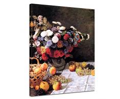 Kunstdruck mit Winter SALE - Claude Monet Blumen und Früchte 40x50cm einteilig - Alte Meister - Leinwandbilder - Bilder als Leinwanddruck - Bild auf Leinwand - Wandbild von Bilderdepot24