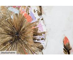 KunstLoft® Acryl Gemälde Once in a Lifetime 150x50cm | original handgemalte Leinwand Bilder XXL | Blumen Blüten Weiß abstrakt Deko | Wandbild Acrylbild Moderne Kunst einteilig mit Rahmen