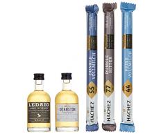 Hachez Geschenktasche Feine Vollmilch 44%, Dunkle Vollmilch 55%, Dunkle Bitter 77% Sticks & Whiskey, 1er Pack (1 x 105 g)