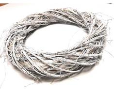 Türkranz Tischkranz Weide Seegras ca. 35cm Grau Natur weiß gewaschen Shabby Landhaus [52376]