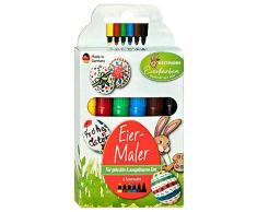 Heitmann Eierfarben 6 Eier-Maler - Stifte - für Kinder - für Eier, Papier und Karton - Ostern - Ostereier bemalen, Ostereierfarbe