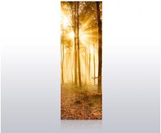 Türtapete Wald am Morgen Tapete Kunstdruck Türbild M0391 | 70 x 200cm (B x H) | Dekorfolie selbstklebend