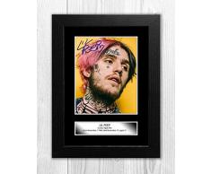 Engravia Digital Lil Peep (1) Reproduktion Foto Poster Foto A4 Druck Schwarzer Rahmen