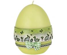 holzalbum Eierkerze Ostermotiv Wachs Osterhase Ø 10x14 cm Wachsmotiv Wachsei Motiv Osterei