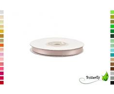 25m Rolle Satinband 6mm ( taupe 823 ) Schleifenband Deko Band Dekoband Geschenkband Dekoration Hochzeit Taufe