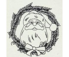 Docrafts Create Christmas - Mini Clearstamp Tannenkranz mit Weihnachtsmann