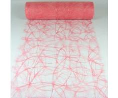 1m Sizoweb® Original Tischband Tischläufer Tischdeko Faserseide 30cm / 300mm, Farbe:rosa