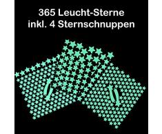 Louis-Michel Leuchtsterne selbstklebend Kinderzimmer, 365 hochwertige Sterne, Aufkleber, Sticker zum kleben auf Wand oder Decke
