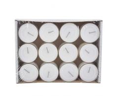 Wenzel-Kerzen Highlights 12h Teelichte, Paraffin, weiß, 3,7 x 3,7 x 4,3 cm, 12-Einheiten