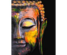 Wzjxzsynl Malen nach Zahlen Buddha-Figur DIY digitales malen nach Zahlen Moderne wandkunst leinwand malerei Geschenk für Kinder wohnkultur