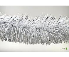 3m Weihnachtsgirlande 15cm perle weiß // Silvester Karneval Weihnachten Deko Christbaumschmuck Girllande Weihnachtsbaum Lametta 150mm