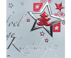 Sigel DS362 Weihnachtskarten Silver Star Set mit Silber-Umschlägen, DIN A6, 10 Stück, mit Prägung + Einlageblatt - weitere Designs