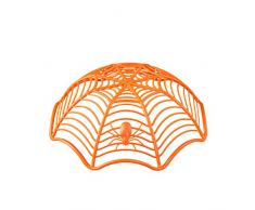 Asien 1 STÜCK Spiderweb Obstteller für Halloween Party Dekoration Kreative Keksteller für Halloween-Dekor (Orange)