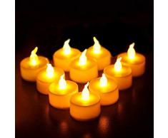 JUSTDOLIFE 10PCS LED Teelicht Kreative Dekorative Realistische Flammenlose Teelicht LED Kerze