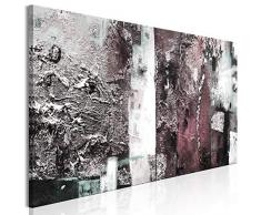 decomonkey Bilder Abstrakt 120x40 cm 1 Teilig Leinwandbilder Bild auf Leinwand Vlies Wandbild Kunstdruck Wanddeko Wand Wohnzimmer Wanddekoration Deko Modern Kunst grau rosa