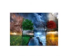 foreverH DIY Ölgemälde Malen nach Zahlen DIY Handgemalt Ölgemälde Geschenk für Erwachsene und Kinder Home Haus Dekor kreative Digitale Leinen Leinwand 40 * 50 cm （Rahmenlos）