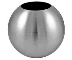 bella casa Blumenvase Kugel 20cm Gross Silber Edelstahl Bodenvase Dekovase Blumenvase modern und groß für deko Blumentopf Vase Gefäss