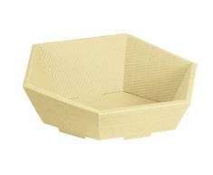 10 x Präsentkorb Swing- Creme, Osterkorb, Geschenkkorb, Wellpappkorb 6-eckig - Größe: Mini