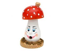 Unbekannt SIGRO Holz Räucherpilz mit Gesicht Räuchermännchen Weihnachtsfigur Räucherfigur