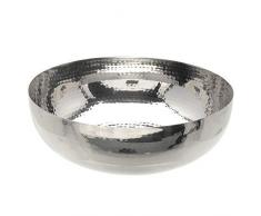 DRULINE Dekoschale Obstschale Alu Schale aus Aluminium gehämmert Rund gehämmert Ø ca. 25 cm x 9,5 cm