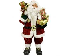 JEMIDI Hochwertiger Weihnachtsmann - in 4 Verschiedenen Größen - Deko Nikolaus Santa Clause Figur Groß Weihnachts Deko Holz (Viggo, 60cm)