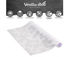 Fensterfolie statisch Vitrostatic Blätter Sichtschutz Folie, PVC, ohne Phthalate, transparent, 67,5cm x 1,5m, 200µm (Stärke: 0,2mm), Venilia 53017