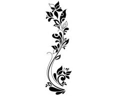 EmmiJules Wandtattoo Blumenranke - in verschiedenen Größen erhältlich - Made in Germany - Ranke Flur Wohnzimmer Ornament Schlafzimmer Wandaufkleber Wandsticker Pflanzen Frühling Sommer (35cm x 110cm)