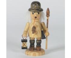 OBC Räuchermännchen Nachtwächter, 12,5 cm, natur, handgefertigt im Erzgebirgestil