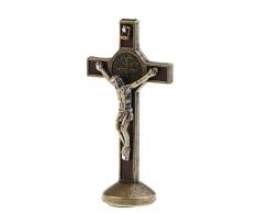 sharprepublic Kruzifix Jesus Christus Kreuz Statue Figur Für Auto Nach Hause Kapelle Dekor - Bronze