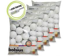 DecoLite: 100 Schwimmkerzen von Bolsius mit 4,5h Brenndauer & 1 Kerzenprofi Stabfeuerzeug - (Weiß)