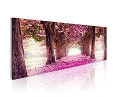 murando - Bilder 135x45 cm Vlies Leinwandbild 1 TLG Kunstdruck modern Wandbilder XXL Wanddekoration Design Wand Bild - Natur Park Blumenweg c-A-0052-b-c