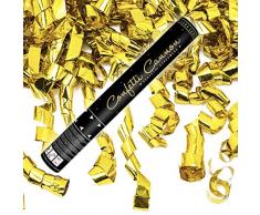 10x Konfetti-Shooter Luftschlangen Shooter Party Popper Goldfarbene Folienstreifen Konfetti Kanone Länge 40 cm ! Hochzeit. Von Haus der Herzen.