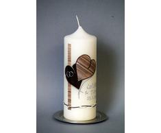 Hochzeitskerze/Brautkerze VINTAGE ☼, inklusive Beschriftung ! H 37