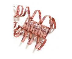 Einfarbige Glitzer Luftschlangen altrosa