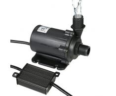 Decdeal Bluefish Wasserpumpe DC 24V Mini Brushless Tauchpumpe wasserdichte Max Hubhöhe 15m für Klein und Mittel Aquarien, Tischbrunnen und Wasserkühlungen (1500L / H)
