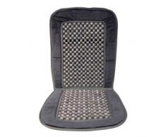 Carpoint 0323219 Holzkugel-Sitzauflage Deluxe, schwarz / grau