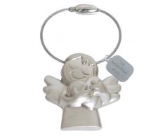 BRUBAKER Schlüsselanhänger Schutzengel inkl. Edelstahl-Plättchen mit Gravur Ich beschütze Dich