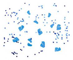 Konfetti Füße Blau Füßchen Tisch Dekoration Geburt Taufe