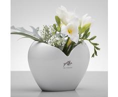 Sandra Rich Porzellanvase Heart weiß herzförmig 11 cm Ø 14,5 x 8,5 cm