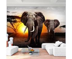 Fototapete Afrika Elefant - Vlies Wand Tapete Wohnzimmer Schlafzimmer Büro Flur Dekoration Wandbilder XXL Moderne Wanddeko - 100% MADE IN GERMANY - 9236010a