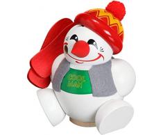 Kugelräuchermann Cool Man weiß mit Ski 12cm