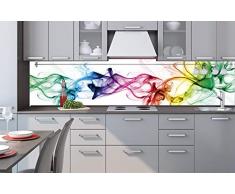 DIMEX LINE Küchenrückwand Folie selbstklebend Rauch | Klebefolie - Dekofolie - Spritzschutz für Küche | Premium QUALITÄT - Made in EU | 260 cm x 60 cm