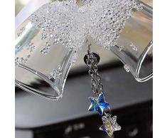 Chunjiao Auto-Anhänger Auto Anhänger Kristall Doppel Glocke Auto Dekoration hängende Verzierung Anhänger Automobile Rückspiegel Campanula Dekor Stil Exquisite Autoteile (Color : Style)