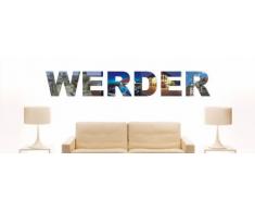 INDIGOS UG - WANDTATTOO / Wandsticker / Wandaufkleber / Aufkleber farbige Wandschrift Städtename Werder mit Sehenswürdigkeiten 40 x 6 cm Länge